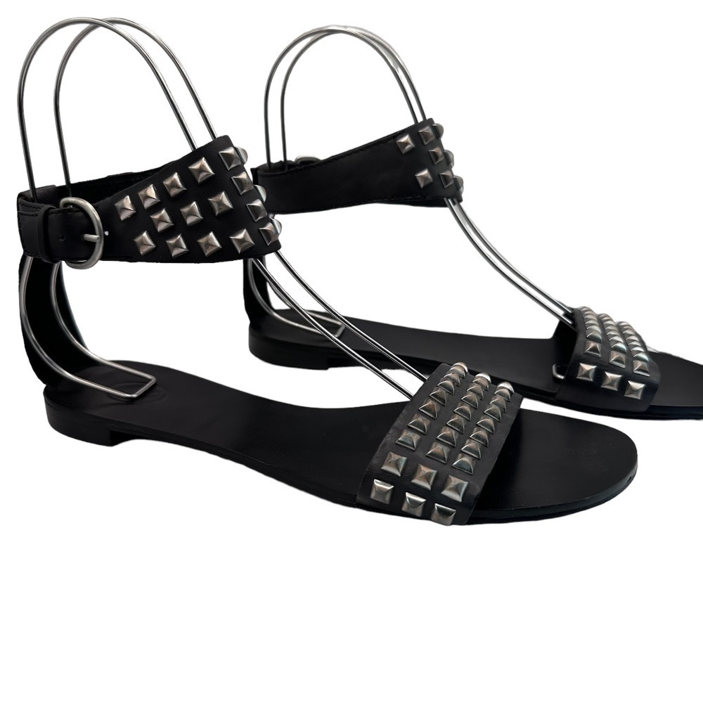 Ash Monoi Black Pyramid Studded Sandals Size 41